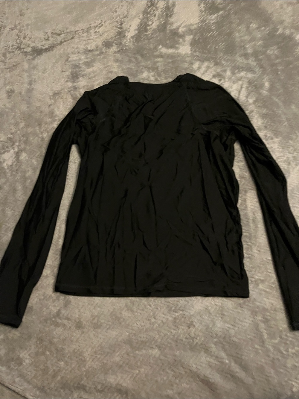 aerie Black Long Sleeve Crew Neck Top